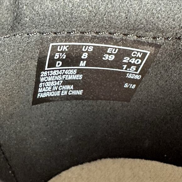 Clarks SASHLIN ALETA Sz 8 Black Leather Zip Booties Ankle Block Heel Boots Shoes - Picture 10 of 10